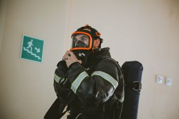 В институте отработали действия при пожаре