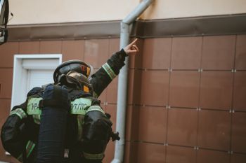 В институте отработали действия при пожаре