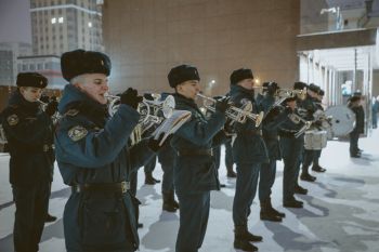 В институте состоялось еженедельное построение личного состава