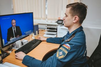 Личный состав вуза присоединился к просмотру прямой трансляции пресс-конференции с Владимиром Путиным