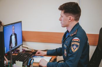 Личный состав вуза присоединился к просмотру прямой трансляции пресс-конференции с Владимиром Путиным