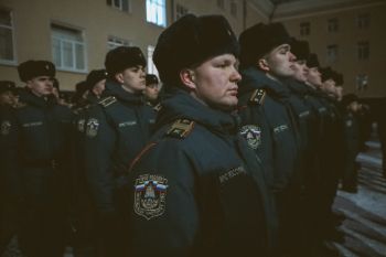 Еженедельное построение и награждение ко Дню спасателя