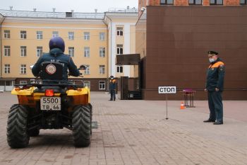 На территории института прошла демонстрация внедорожной мототранспортной техники