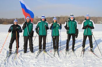 Личный состав института принял участие во Всероссийской массовой лыжной гонке