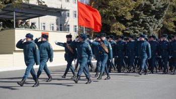 Парадные расчеты вуза принимают  участие в гарнизонных тренировках парада Победы 