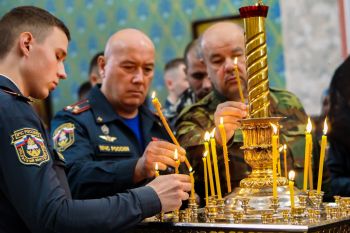 Личный состав института принял участие в молебне в честь иконы Божией Матери «Неопалимая Купина»