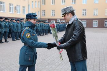 В вузе состоялось торжественное построение по случаю 100-летия общества «Динамо» 