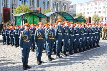 Личный состав института принял участие в генеральной репетиции парада Победы