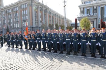 Личный состав института принял участие в генеральной репетиции парада Победы