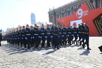 Личный состав института принял участие в генеральной репетиции парада Победы