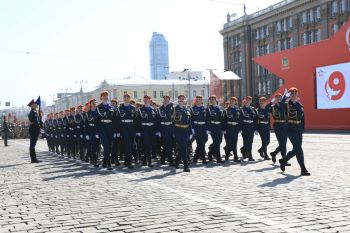 Личный состав института принял участие в генеральной репетиции парада Победы