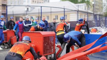 В институте прошли традиционные соревнования по пожарно-спасательному спорту памяти Владимира Косенкова