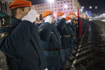 Участие Уральского института ГПС МЧС России в полномасштабной репетиции парада 