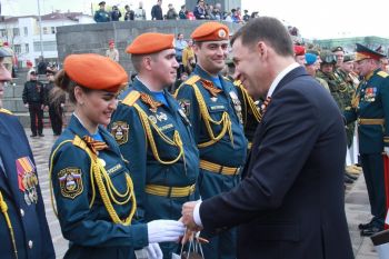 В рядах праздничного военного парада в честь 74-й годовщины Великой Победы