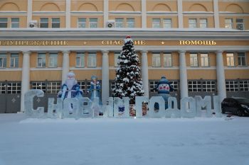 В институте состоялся конкурс снежных фигур