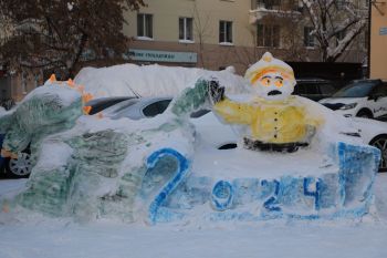 В институте состоялся конкурс снежных фигур