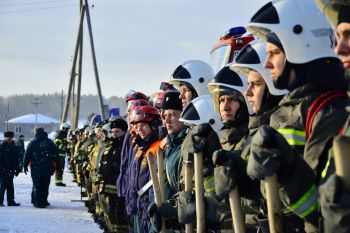 Личный состав института на практике отработал действия по тушению природного пожара в рамках Всероссийского командно-штабного учения