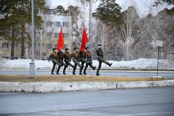 Парадные расчеты института приступили к гарнизонной тренировке к Параду Победы