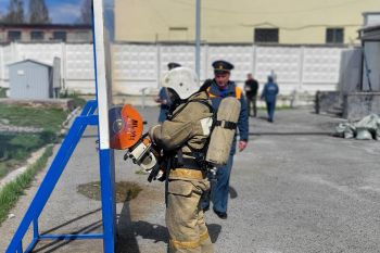 В институте прошли соревнования по профессиональному мастерству пожарных 