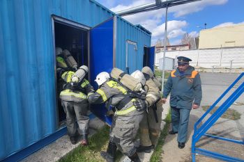 В институте прошли соревнования по профессиональному мастерству пожарных 