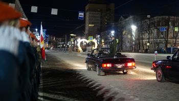 В Екатеринбурге прошла первая ночная репетиция Парада Победы