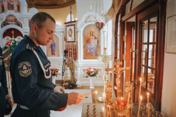 Личный состав института принял участие в престольном празднике Храма святого мученика Иоанна Воина