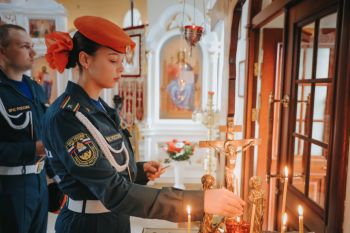 Личный состав института принял участие в престольном празднике Храма святого мученика Иоанна Воина
