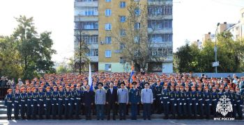 Александр Куренков принял участие в торжественной церемонии по случаю принятия Присяги в Уральском институте ГПС МЧС России