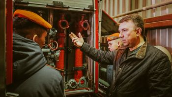 Курсанты и студенты института посетили  специализированную пожарно-спасательную часть