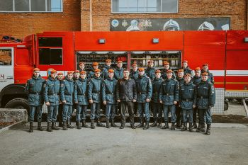 Курсанты и студенты института посетили  специализированную пожарно-спасательную часть
