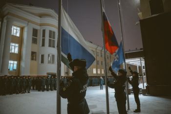 В институте состоялось еженедельное построение личного состава