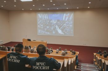 Личный состав вуза присоединился к просмотру прямой трансляции пресс-конференции с Владимиром Путиным