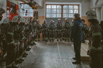 На кафедре Пожаротушения и аварийно-спасательных работ прошли практические занятия