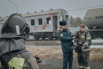 Практическое занятие по аварийно‑спасательным работам на ж/д транспорте