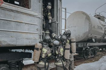 Практическое занятие по аварийно‑спасательным работам на ж/д транспорте