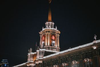 Парадный расчет института принял участие в ночной тренировке