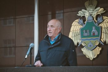 В институте прошло торжественное построение, посвященное Дню гражданской обороны и Дню учителя