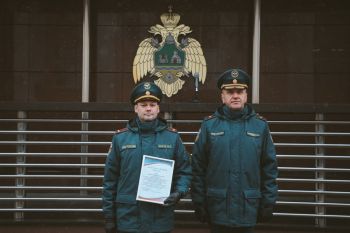 В институте прошло торжественное построение, посвященное Дню гражданской обороны и Дню учителя