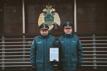 В институте прошло торжественное построение, посвященное Дню гражданской обороны и Дню учителя