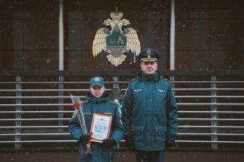 В институте прошло торжественное построение, посвященное Дню гражданской обороны и Дню учителя