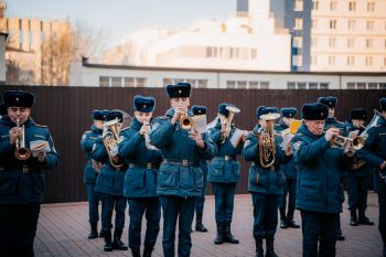 В институте состоялось традиционное утреннее построение В институте состоялось традиционное утреннее построение