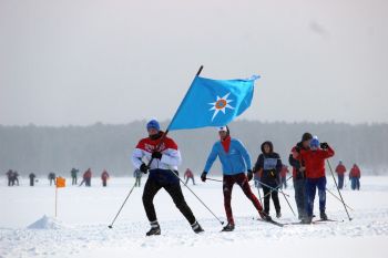 Личный состав института принял участие в Лыжне России-2020