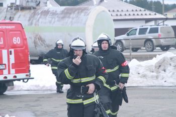 В институте прошли пожарно-тактические учения 