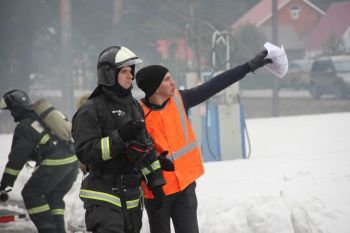 В институте прошли пожарно-тактические учения 