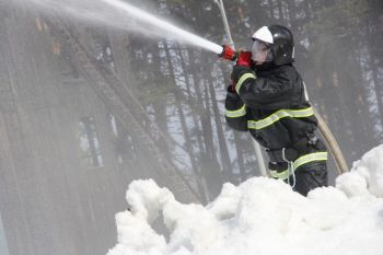 В институте прошли пожарно-тактические учения 