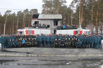 В институте прошли пожарно-тактические учения 