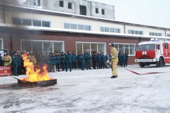 Пожарно-тактические учения c выпускным курсом факультета пожарной безопасности