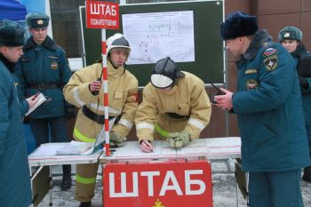 Пожарно-тактические учения c выпускным курсом факультета пожарной безопасности