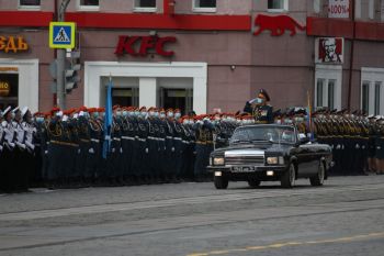 Личный состав института принял участие в генеральной репетиции парада Победы