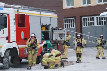 Пожарно-тактические учения c выпускным курсом факультета пожарной безопасности